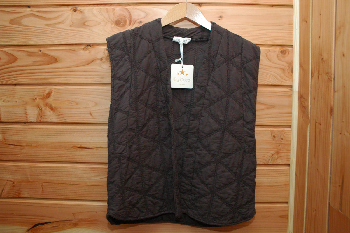 Gilet brodé taille unique