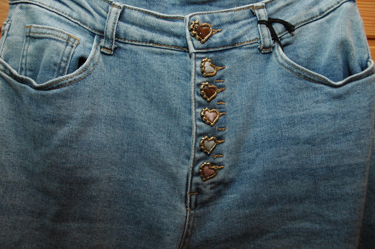 Jean boutons fantaisie taille L