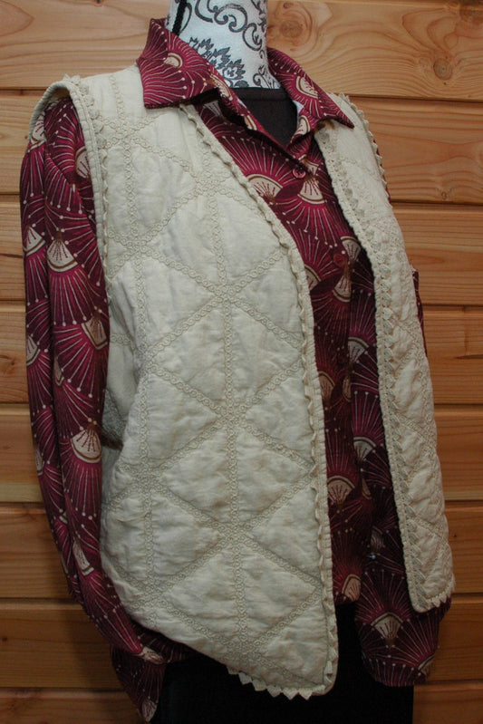 Gilet brodé taille unique