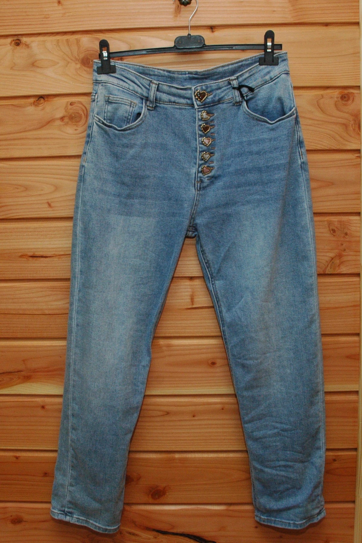 Jean  boutons fantaisie taille L