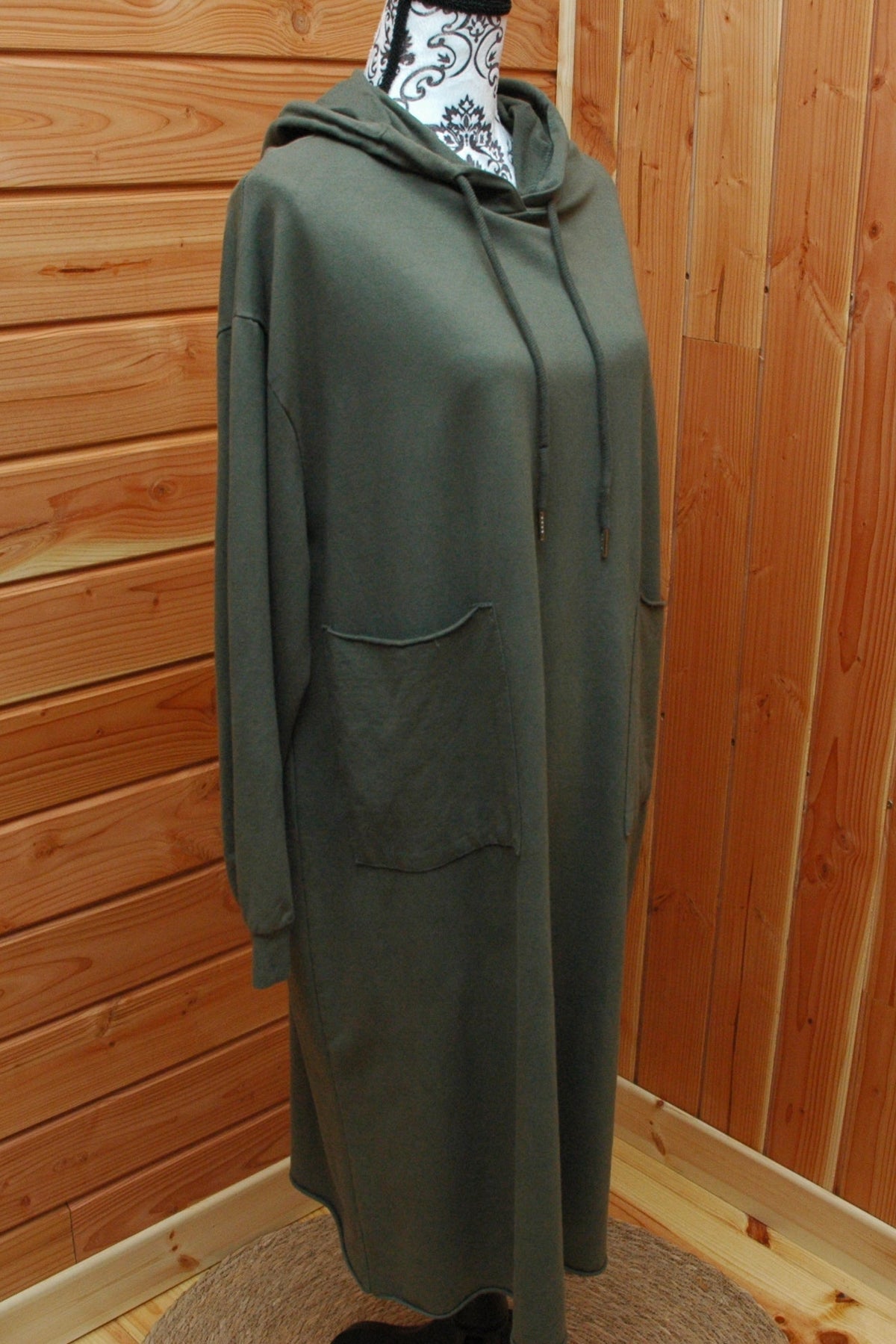 Robe capuche kaki