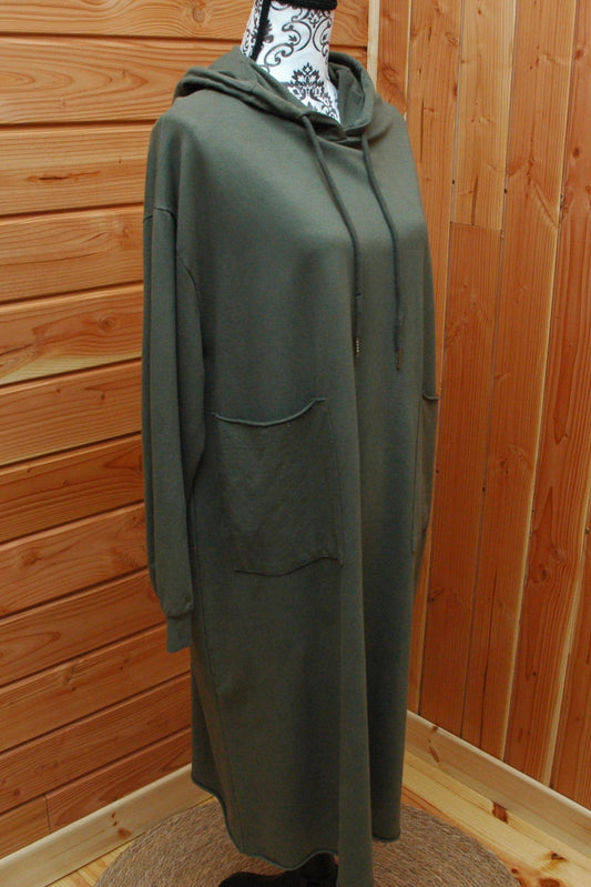 Robe capuche kaki